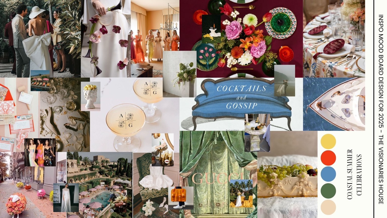 Garden inspiration board, online-sourced references