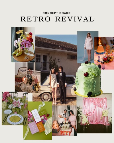 Retro Revival inspiration collage from The Visionaries House concept archive