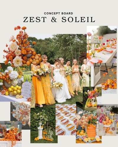 Zest & Soleil inspiration collage from The Visionaries House concept archive