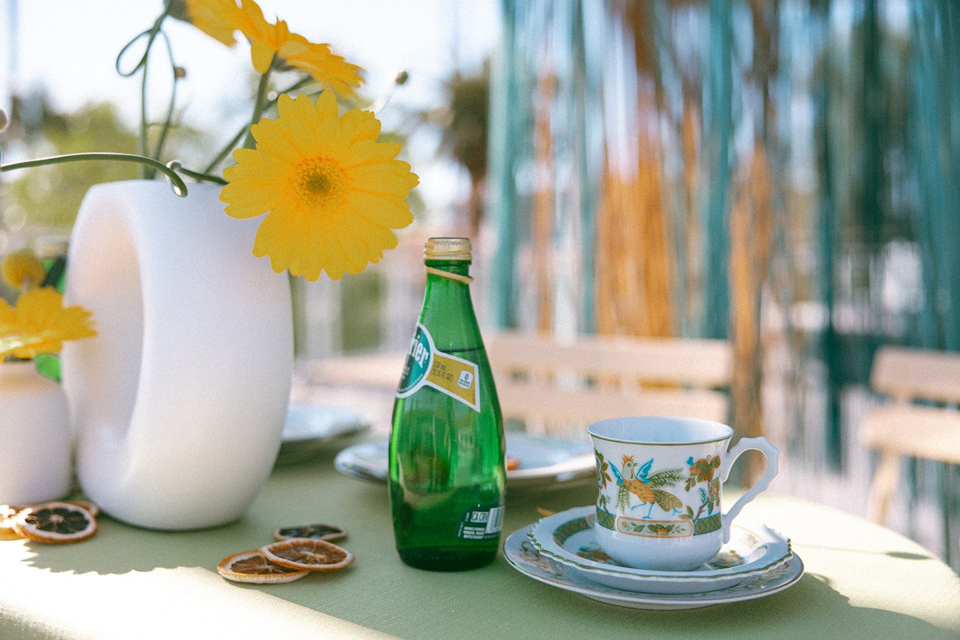 Espresso cups, citrus and floral styling — Las Vegas